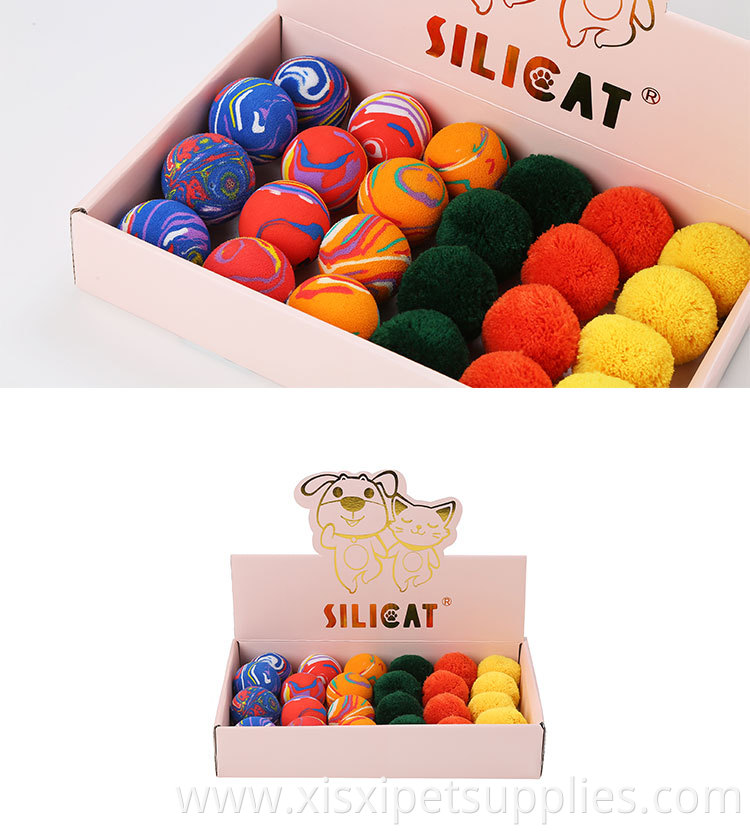 cat soft ball EVA ball for pet 24pcs per tray cat toy pack